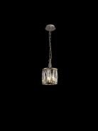 Vivienne Polished Nickel Crystal Ceiling Lights Diyas Single Crystal Pendants
